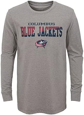 Outerstuff Columbus Blue Jackets Juniors Size 4-18 Hockey Team Logo Long Sleeve T-Shirt