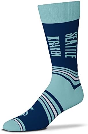 For Bare Feet Men's NHL Argyle Lineup Crew Dress Socks-1 Size Fits Most
