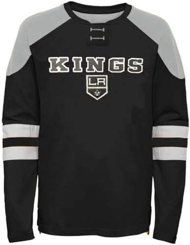 Outerstuff Los Angeles Kings Juniors Boys Size 4-18 Team Logo Long Sleeve Shirt