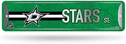 Rico Industries NHL Hockey Dallas Stars Metal Street Sign 4" x 15" Home Décor - Bedroom - Office - Man Cave