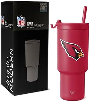 Simple Modern Officially Licensed NFL 30 oz Tumbler with Flip Lid and Straws | Insulated Cup Stainless Steel | Gifts for Men Women | Trek Collection
