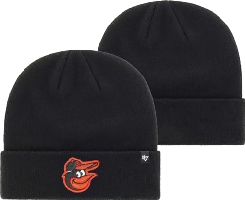'47 MLB Unisex-Adult Primary Logo Cuffed Knit Primary Logo Team Color Beanie Hat Cold Weather Hat, One Size