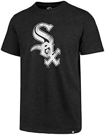 MLB Men's Distressed Imprint Match Team Color Primary Logo Word Mark T-Shirt