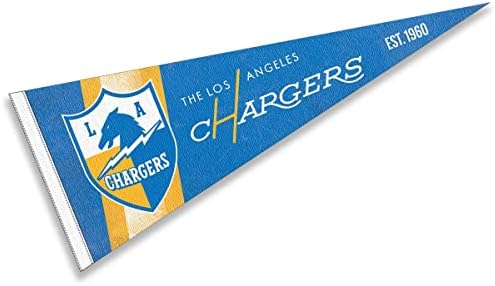 Los Angeles Chargers Throwback Vintage Retro Pennant Flag