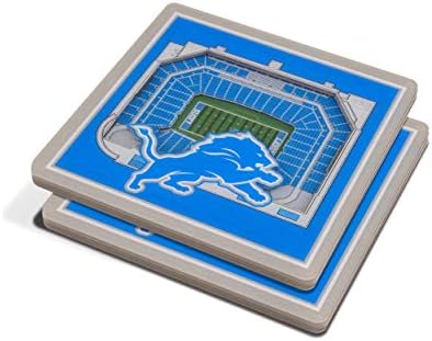 YouTheFan NFL Detroit Lions 3D StadiumView Coasters - Ford Field