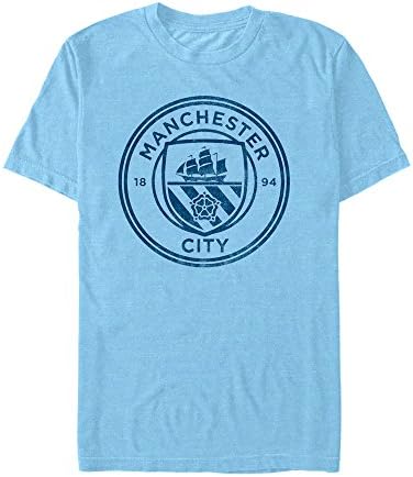 Fifth Sun Official Manchester City Fc Plain Logo Distressed Men's Tee