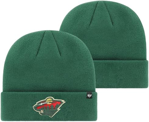 '47 NHL Unisex-Adult Primary Logo Cuffed Knit Beanie Hat Cold Weather Hat, One Size
