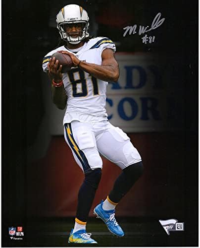 Mike Williams Los Angeles Chargers Autographed 8" x 10" White Catching Photograph - Autographed NFL Photos