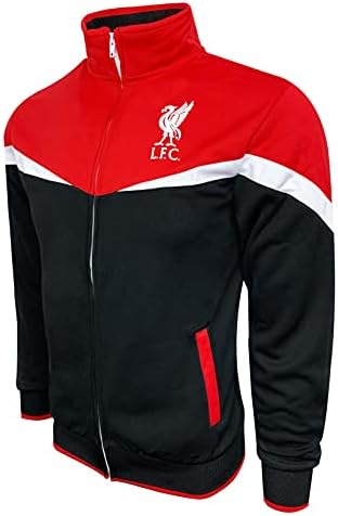 Icon Sports Boy's Liverpool Track Jacket With Zipper Pockets, Youth Sizes, Licensed Liverpool Jacket