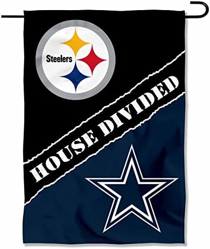 House Divided Steelers and Cowboys Double Sided Garden Flag