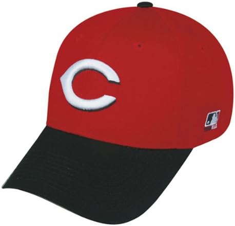 OC Sports Cincinnati Reds (Black Brim) Adult Adjustable Hat Officially Licensed Major League Baseball Replica Ball Cap
