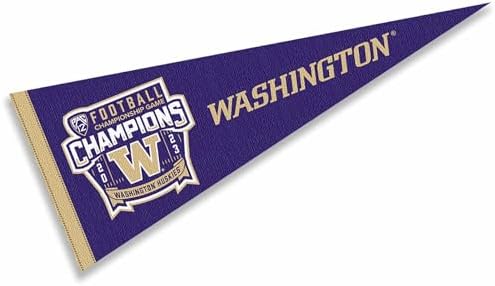 Washington UW Huskies PAC 12 2023 Football Champions Pennant Flag