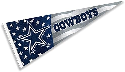 Dallas Cowboys Nation USA Americana Stars and Stripes Pennant Banner Flag