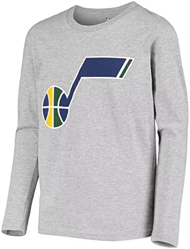 Outerstuff Utah Jazz Youth Size Basketball Team Logo Long Sleeve T-Shirt