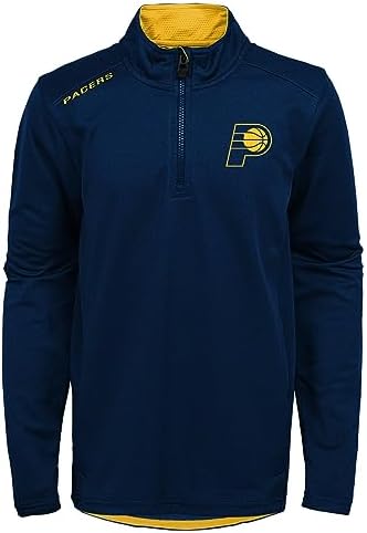 Outerstuff Indiana Pacers NBA Boys Youth (8-20) & Kids (4-7) Unlock 1/4 Zip Performans Top, Navy
