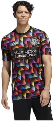 Adidas Inter Houston Dynamo MLS Men's Pride Pre-Match Short Sleeve Soccer Jersey, Multicolor