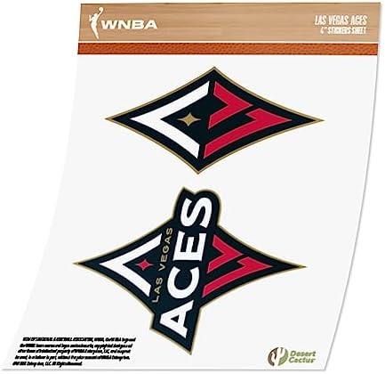 Las Vegas Aces WNBA Women's National Basketball Association Officially Licensed Sticker Vinyl Decal Laptop Water Bottle Car Scrapbook (4 Inch)