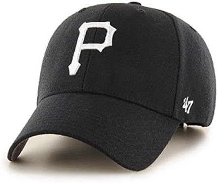 '47 Authentic Pittsburgh Pirates Black & White Logo Logo MVP - Black
