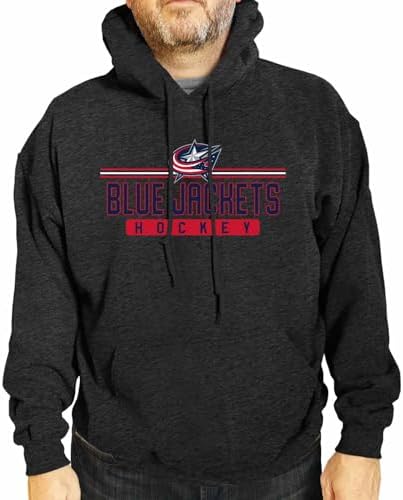 Wright & Ditson NHL Adult Heather Charcoal True Fan Hooded Sweatshirt Unisex - Unisex Cotton Poly Blend - Ultimate Comfort