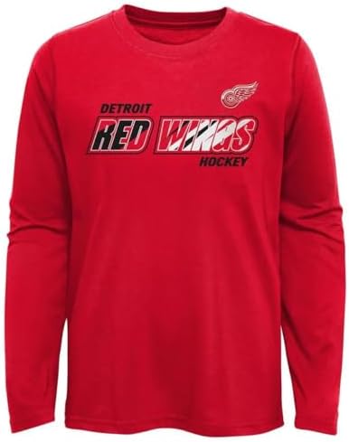 Outerstuff Detroit Red Wings Youth Size Rink Reimagined Logo Long Sleeve T-Shirt