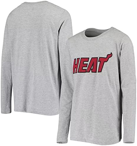 Outerstuff Miami Heat Youth Size Basketball Team Logo Long Sleeve T-Shirt