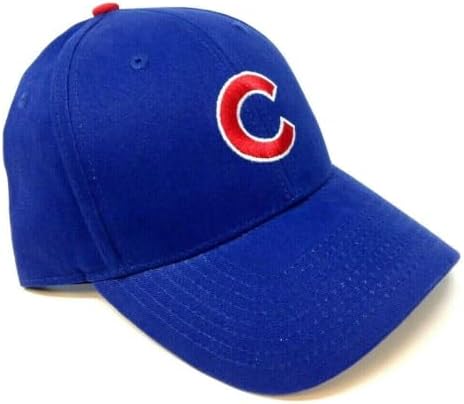 MVP Chicago Cubs Logo Baseball Blue Curved Bill Adjustable Hat