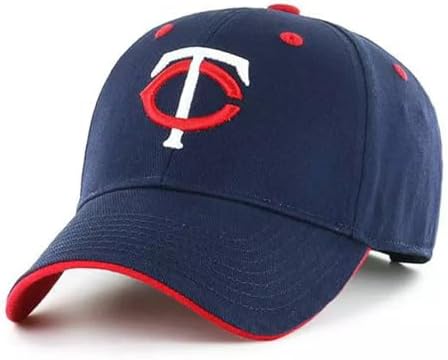 Officially Licensed Minnesota Baseball MVP Hat Classic Twins Team Logo Adjustable Structured Cap (Navy)