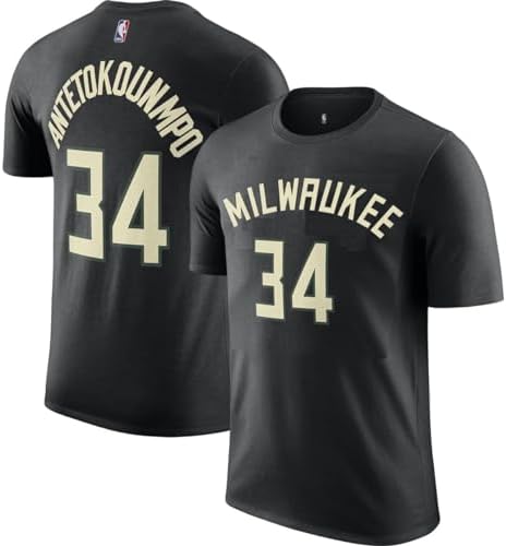 Giannis Antetkounmpo Milwaukee Bucks NBA Kids Youth 8-20 Black Statement Edition Performance Jersey T-Shirt