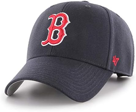 '47 unisex-adult Mlb Boston Red Sox '47 Brand Juke Mvp Adjustable Hat, Navy-home, One Size