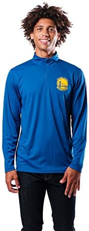 Ultra Game NBA Men's Super Soft Quarter Zip Long Sleeve T-Shirt