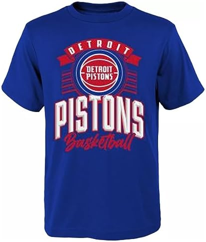 Outerstuff Detroit Pistons Youth Size Tip Off Team Logo T-Shirt