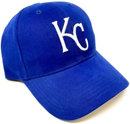 MVP Kansas City Royals KC Logo Baseball Royal Blue Curved Bill Adjustable Hat