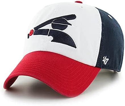 47 MLB Cooperstown Clean Up Adjustable Hat, Adult (Chicago White Sox Cooperstown) One Size-Medium