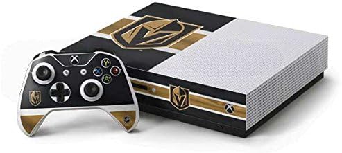 Skinit Decal Gaming Skin Compatible with Xbox One S Console and Controller Bundle - Officially Licensed NHL Vegas Golden Knights Jersey Design