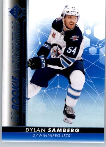 2022-23 Upper Deck SP Blue #131 Dylan Samberg RC Rookie Card Winnipeg Jets Official NHL Hockey Card in Raw (NM or Better) Condition