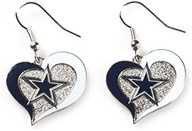 Aminco NFL Swirl Heart Earrings