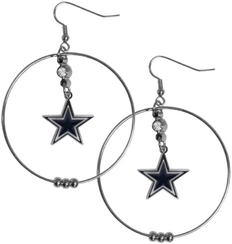 Siskiyou Sports NFL 2-Inch Hoop Earrings