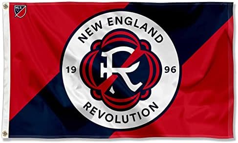New England Soccer Revolution Jersey Pattern Grommet Banner Flag