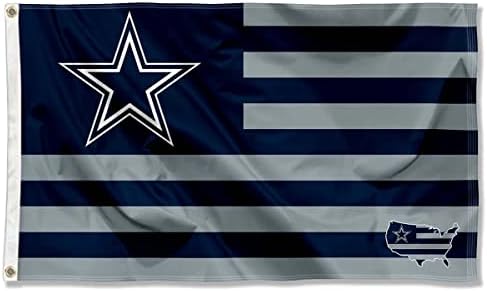 Dallas Cowboys USA American Nation Stripes 3x5 Grommet Flag