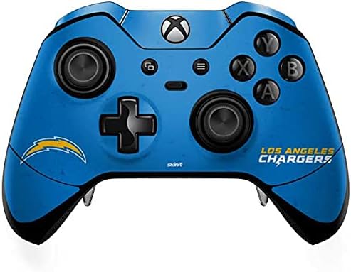 Skinit Decal Gaming Skin Compatible with Xbox One Elite Controller - Officially Licensed NFL Los Angeles Chargers - Alternate Distressed Design