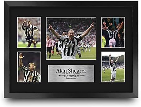 HWC Trading Alan Shearer Newcastle United 16 x 12 inch (A3) Printed Gifts Signed Autograph Picture for Football Fans and Supporters - 16" x 12" Framed