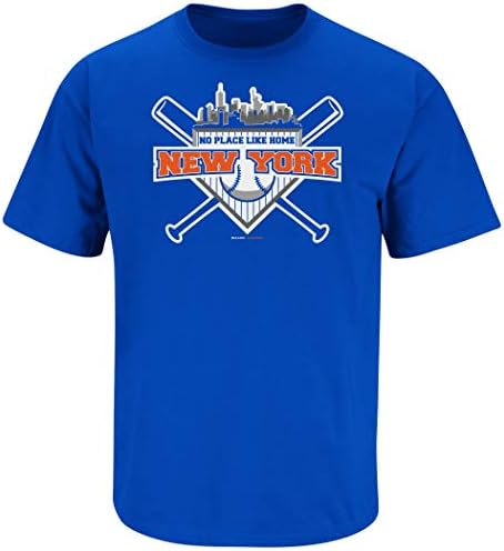 New York Baseball Fans. No Place Like Home. Royal T-Shirt (Sm-5X)