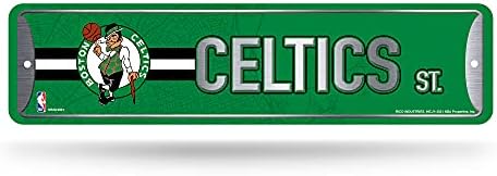 Rico Industries NBA Metal Street Sign Metal Street Sign 4" x 15" Home Décor - Bedroom - Office - Man Cave