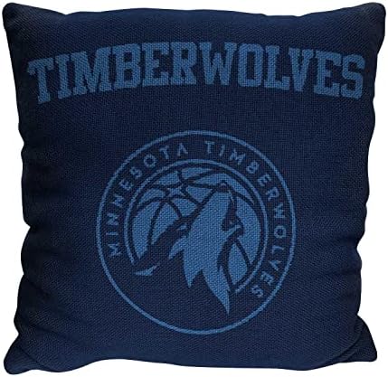 Northwest NBA Decorative Basketball Throw Pillow - Premium Poly-Spandex - 14"x14" - Home D�cor with a Stylish Pillow (Minnesota Timberwolves - Blue)