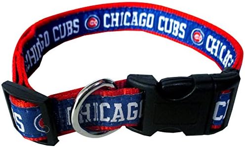MLB Chicago Cubs Licensed PET COLLAR- Heavy-Duty, Strong, and Durable Dog Collar. Available in 29 Baseball Teams and 4 Sizes