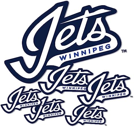 Winnipeg Jets Team NHL National Hockey League Sticker Vinyl Decal Laptop Water Bottle Car Scrapbook (Type 3 - Secondary)
