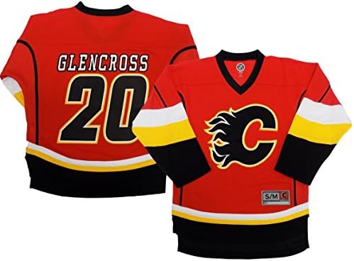 Outerstuff Curtis Glencross Calgary Flames Red Youth Home 1 Stripe Team Apparel Jersey
