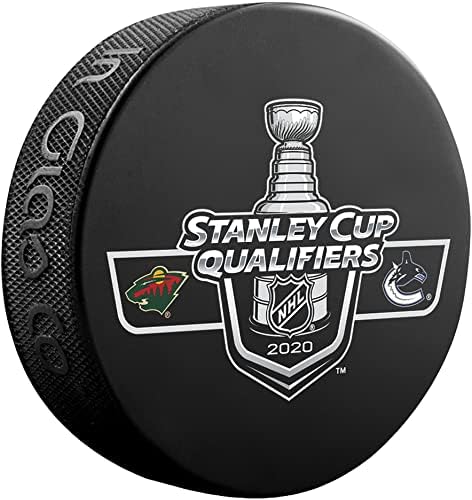 Vancouver Canucks vs. Winnipeg Jets Unsigned Inglasco 2020 Stanley Cup Playoffs Qualifying Round Dueling Match-Up Hockey Puck - Unsigned Pucks