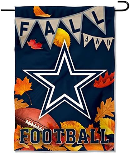 WinCraft Dallas Cowboys Fall Leaves Decorative Football Garden Flag Double Sided Banner