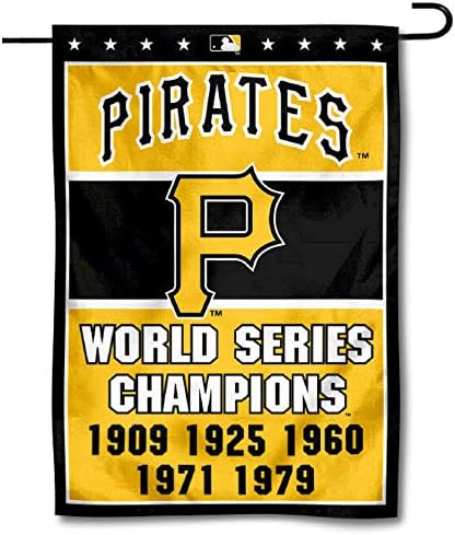 Pittsburgh Pirates 5-Time World Series Champions Double Sided Garden Flag